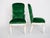 1980s 1980s Set of 10 Emerald Green Velvet Dining Chairs Attr. Marge Carson For Sale - Image 5 of 11