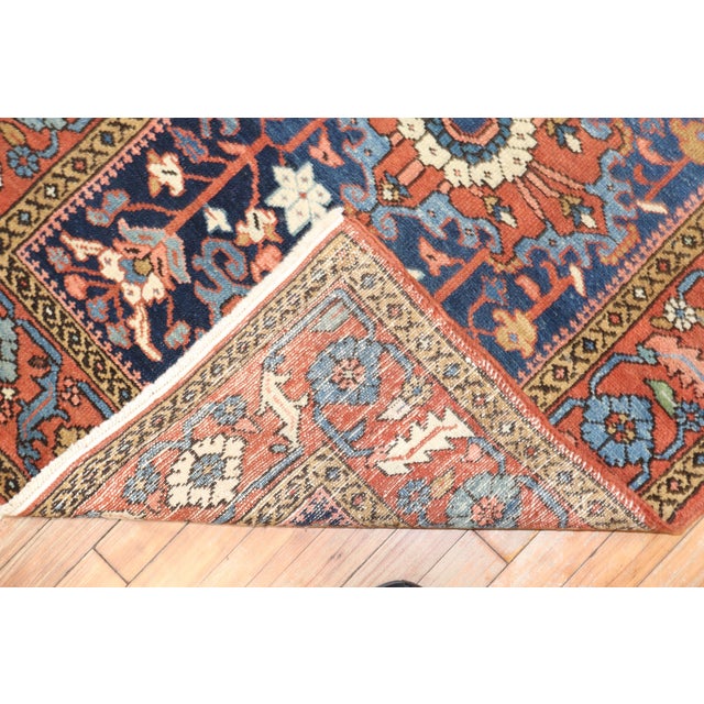 Antique Zabihi Collection Persian Heriz Scatter Rug - 3'4" x 4'6" For Sale In New York - Image 6 of 10