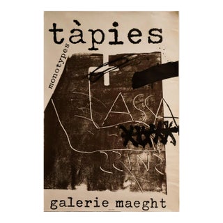 1974 French Exhibition Poster, Monotypes, Antoni Tapies at Galerie Maeght For Sale
