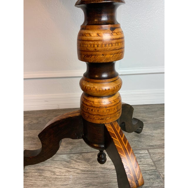 Auburn 19th Century Italian Gueridon Marquetry Octagon Table For Sale - Image 8 of 12