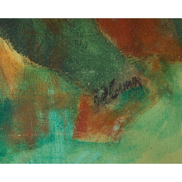 Oil on Canvas Painting of a Tree Signed Gunn For Sale - Image 4 of 9