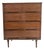1960s Mid Century Modern Walnut Tallboy Dresser For Sale