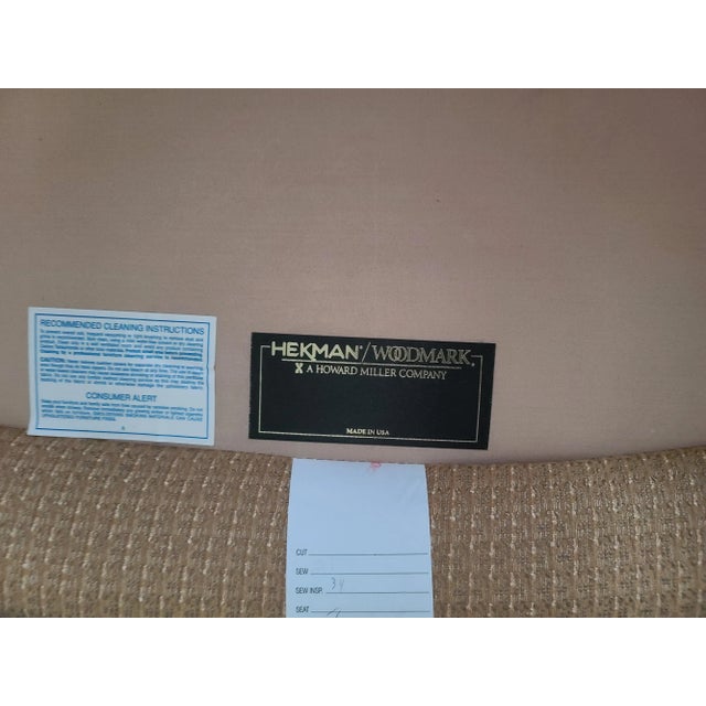 Pair of Substantial Chippendale Wingback Armchairs by Hekman For Sale - Image 10 of 11