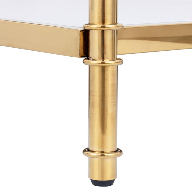 Pasargad Home Nuva 5-Tier Stainless Steel Etagere Bookcase, Gold Finish For Sale - Image 4 of 8