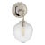 Thomas O'Brien for Visual Comfort Signature Katie Small Acorn Sconce in Polished Nickel with Clear Glass For Sale