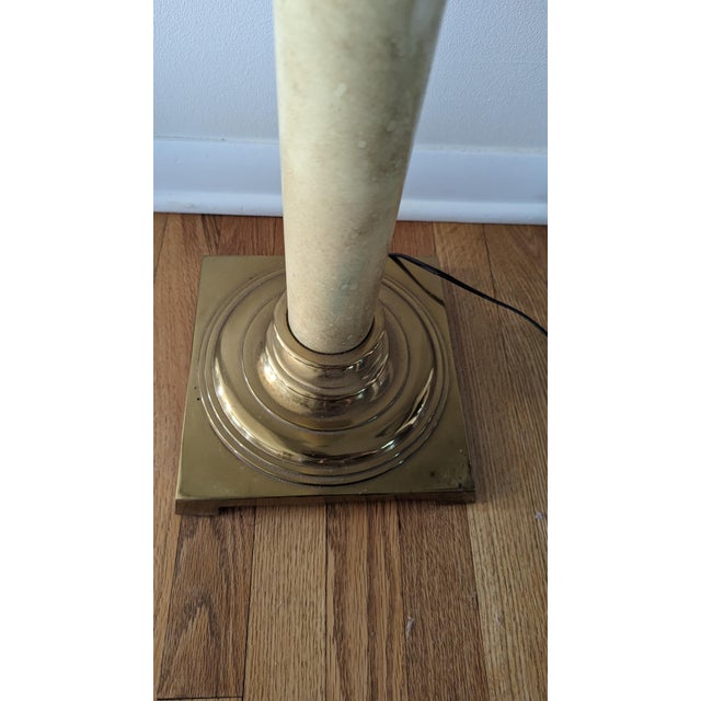 1990s Ethan Allen Brass Torchiere Floor Lamp Chairish