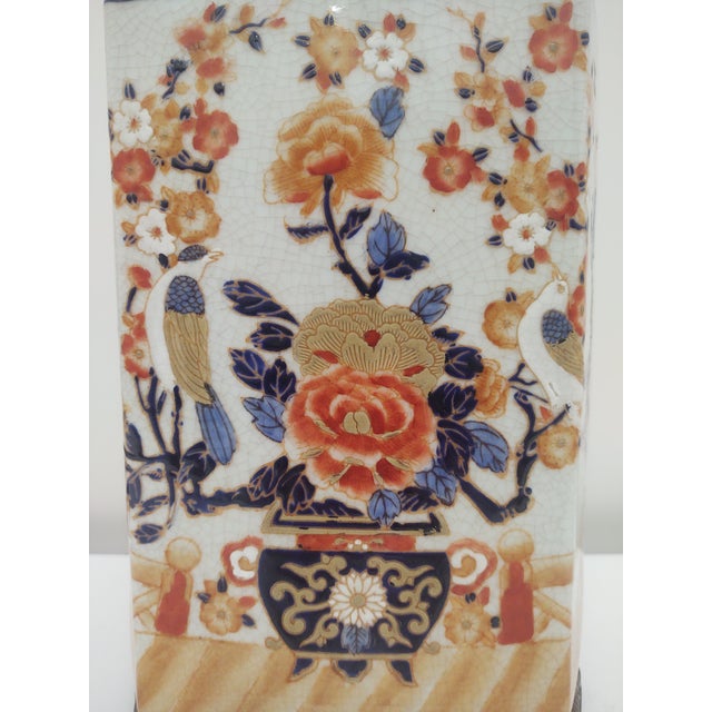 Rare find! This pair of Wildwood Chinoiserie Handpainted Hextagional Lotus Arts Lamps are exceptional. The lamps are in...