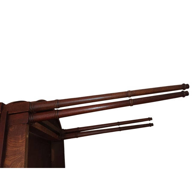 Maximize Your Living Space Without Sacrificing Classic Elegance With This Versatile Antique Sheraton-Style Mahogany Nesting Extension Table. For Sale - Image 4 of 12