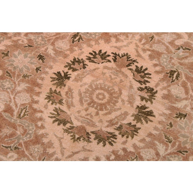 Medallion 1990's Pak-Persian Tan/Tan Wool Rug - 9'0'' X 11'6'' For Sale - Image 4 of 9
