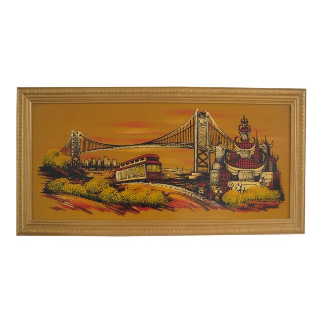 Mid 20th Century San Francisco LightUp Painting by Ashbrook Studios