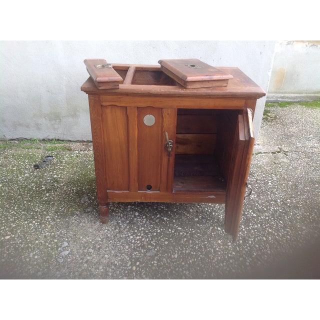 Vintage Icebox Cabinet in Pine, 1940s For Sale - Image 3 of 10