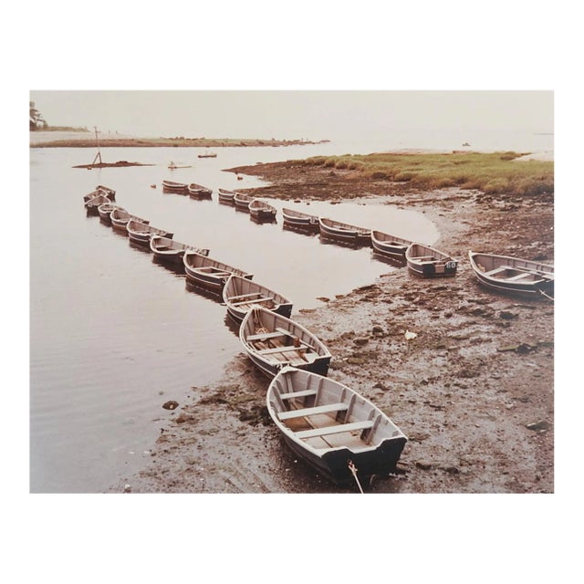 Vintage 1968 Richard Bray Rye Ny Boats on Beach Photograph For Sale