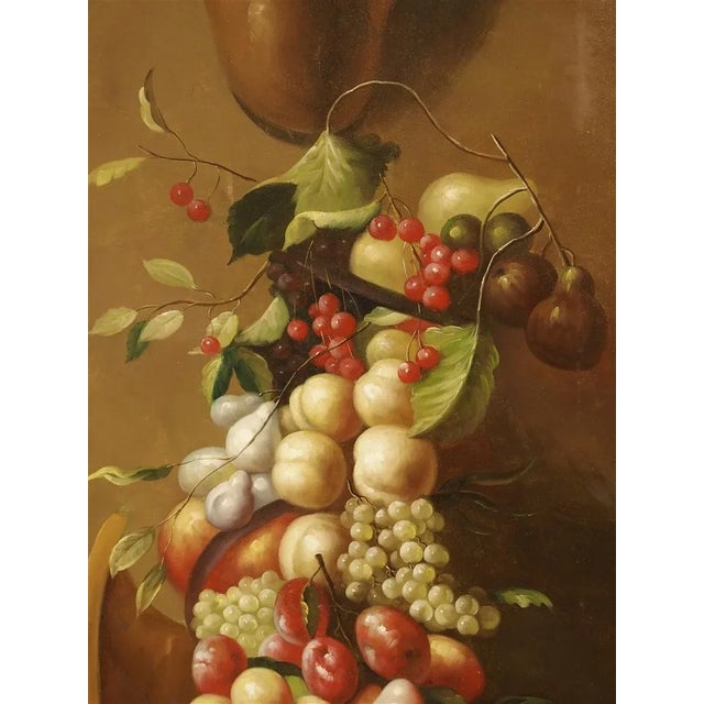 Tall Antique Italian Still Life Paintings, Circa 1900 - A Pair For Sale - Image 9 of 13