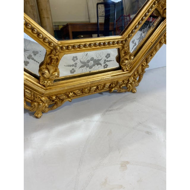 Italian Gilded Mirror For Sale - Image 4 of 7