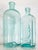 Pair of Antique Aqua Glass Medical Snake Oil Apothecary Bottles From Ny and Nj For Sale - Image 13 of 18