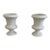 Pair of Classic XL Thomas Pheasant Ivory Crackle Urns - Baker Furniture For Sale