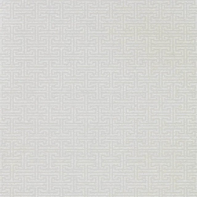 Zoffany Ormonde Key Wallpaper in Silver For Sale