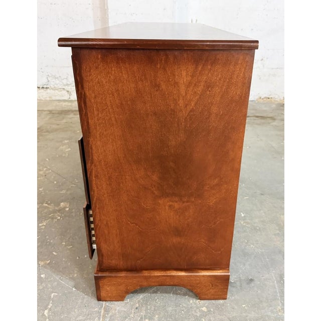 Late 20th Century Cherry Six-Drawer Dresser With Arched Mirror For Sale - Image 9 of 13