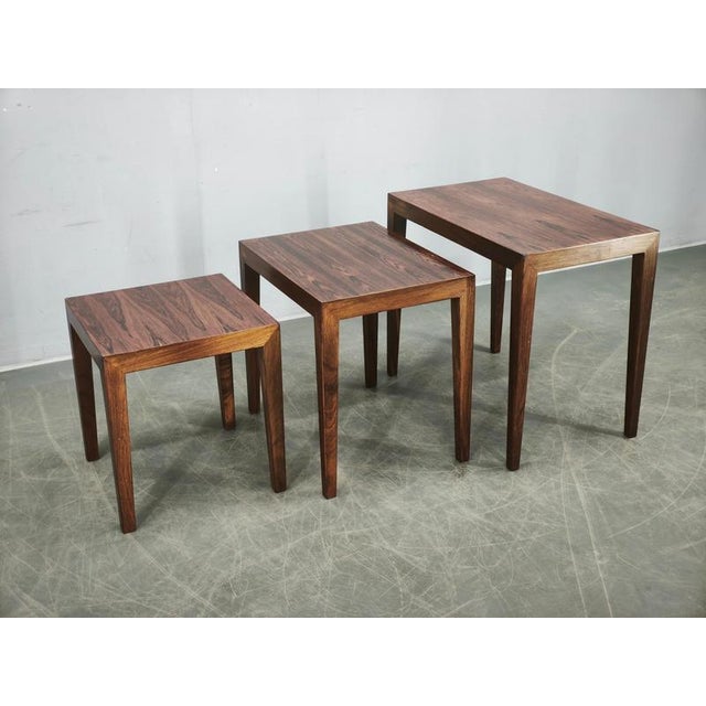 Nesting Tables by Severin Hansen for Haslev, Denmark, 1960s, Set of 3 For Sale - Image 10 of 18