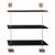 Marais 3-Tier Black & Aged Brass Shelf 48"W For Sale