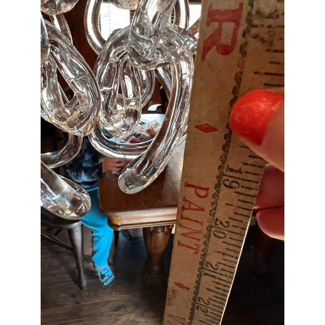 Metal Vintage 1960s Giogali Angelo Mangiarotti Mid-Century Modern Murano Blown Glass Chain Chandelier For Sale - Image 7 of 13