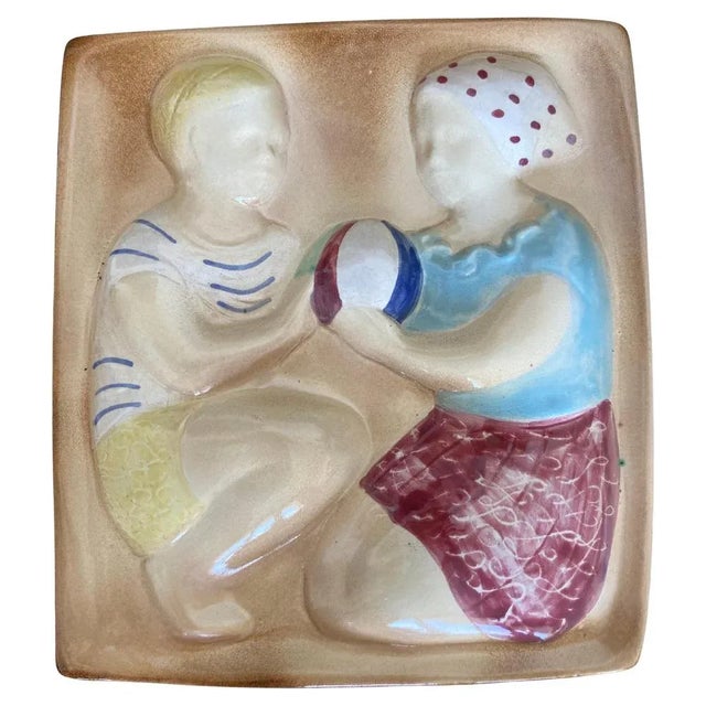 Mid-Century Czechoslovakian Ceramic Wall Tile Decoration, 1960s For Sale - Image 8 of 8