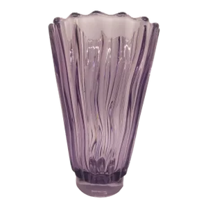 Vintage Lilac Bohemian Czech Art Glass Vase