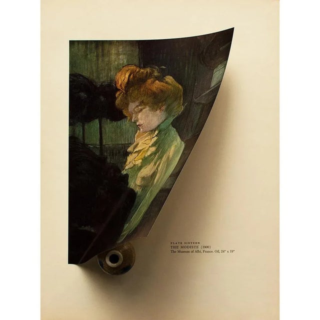 Portraiture 1950s After Toulouse-Lautrec "The Modiste" Vintage Impressionist Full Color Print For Sale - Image 3 of 8
