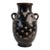Vintage Mexican Black Pottery Two-Handled Vase, Signed v. Silva For Sale
