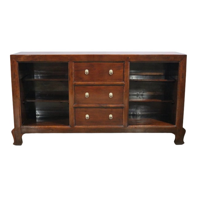 Walnut 3 Drawer Sideboard For Sale