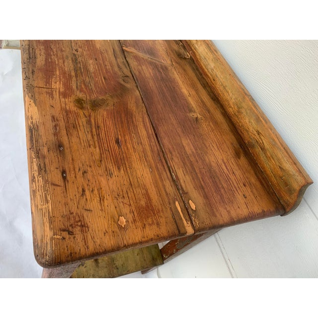 Wooden Country Table with Drawer and Shelf/Sideboard, 1930s For Sale - Image 6 of 18