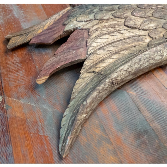 Silver 20th Century Carved Folk Art Bellamy Style Patriotic Eagle For Sale - Image 8 of 12