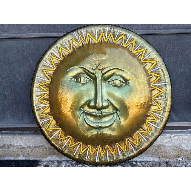 1960s Italian Modern Enameled Sun Sculpture For Sale - Image 4 of 11