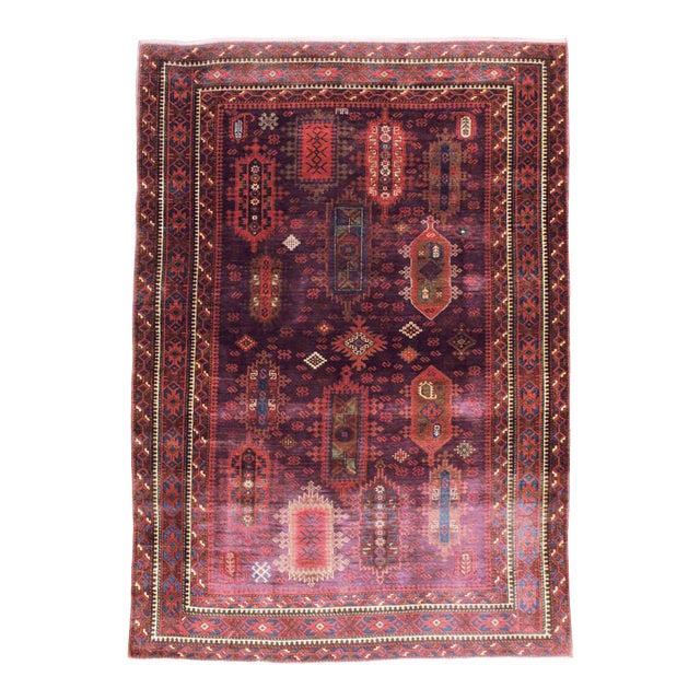 Galerie Shabab Collection Antique Indian Agra Rug Accent Rug For Sale