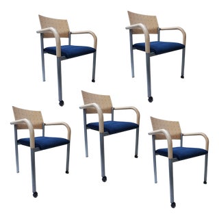 Postmodern Armchairs by Wiesner Hager for Arge2, 1983, Set of 5 For Sale