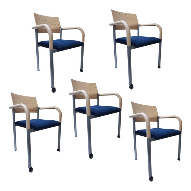 Postmodern Armchairs by Wiesner Hager for Arge2, 1983, Set of 5 For Sale