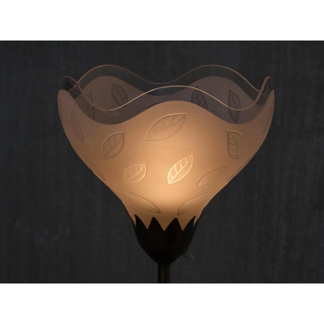 Mid-Century Modern Vintage Swedish Floor Lamp in Mahogany by Carl Fagerlund for Orrefors, 1950s For Sale - Image 3 of 15