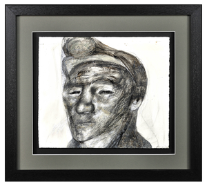 Jack Crabtree, Welsh Coal Miner, Mixed Media, 1970s, Framed