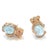 Bochic “Orient” Aquamarine and Multi Sapphire Earrings Set In 18K Gold and Silver For Sale In New York - Image 6 of 9