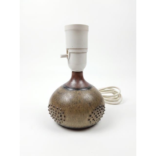 1960s Mid-Century Modern Ceramic Table Lamp, Brutalist Scandinavian, Sweden 1960s, Rolf Palm Mölle For Sale - Image 6 of 6