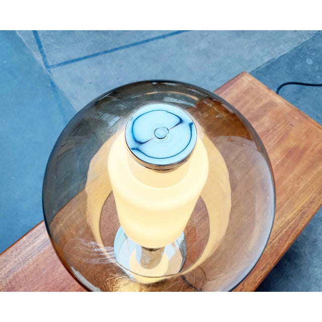 Metal Mid-Century Space Age Chrome and Glass Globe Table or Floor Lamp, 1960s For Sale - Image 7 of 18