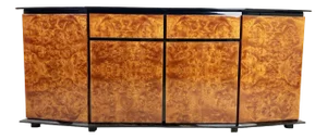Vintage Burl Wood Credenza by Paul Michel, 1980s