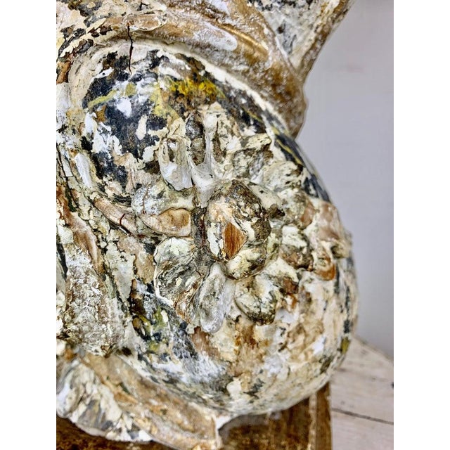 Italian Pained Column Lamps With Parchment Shades, Pair For Sale - Image 13 of 17