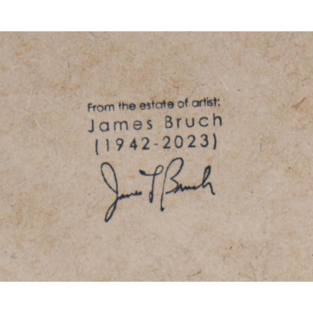 Graphite Portrait Drawing of a Gentleman by James L. Bruch For Sale In Indianapolis - Image 6 of 7