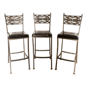 Mid Century Modern Montecristo Style Bar Stools Set of 3