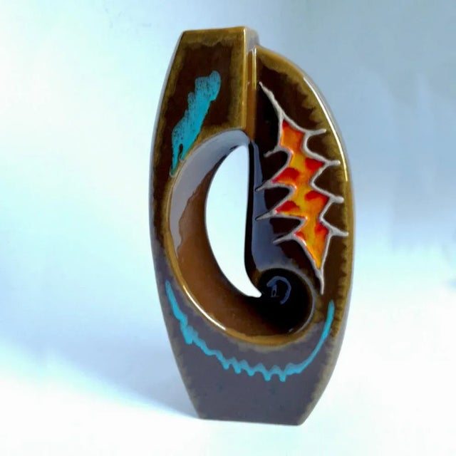 Ceramic Mid-Century Italian Ceramic Vase by Roberto Rigon For Sale - Image 7 of 10