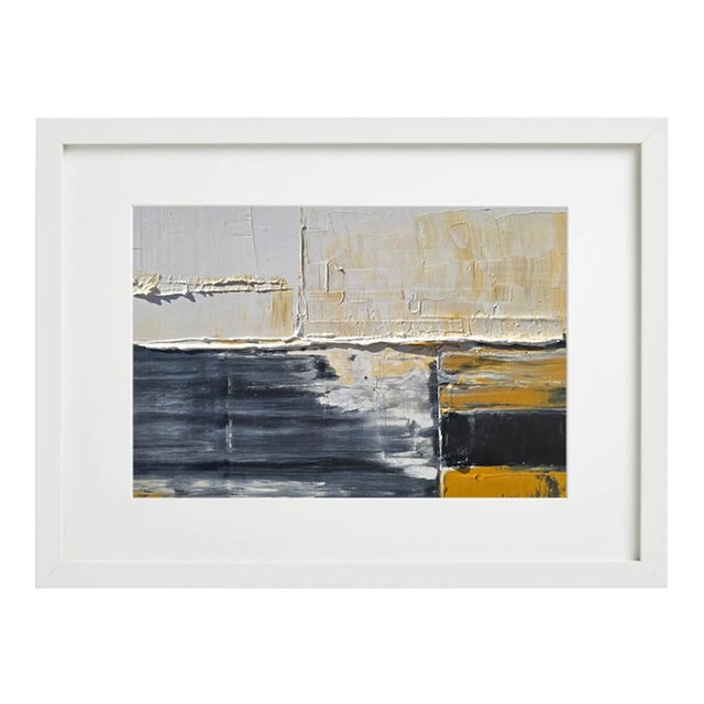 Framed Contemporary Natural Color Palette Abstract Landscape Painting / Seascape / Color Field / Earth Tones For Sale