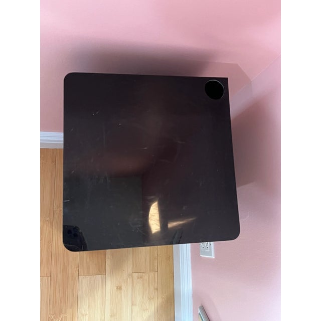 1970 Acrylic Black Pedestal For Sale - Image 4 of 7