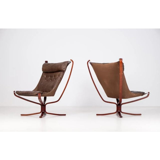 1970s Set of Falcon Easy Chairs attributed to Sigurd Resell, Norway, 1970s For Sale - Image 5 of 10
