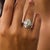 1980s Vintage Gia 1.80 Carat Old Mine Cut Diamond Platinum Ballerina Ring, Size 6 For Sale - Image 5 of 6